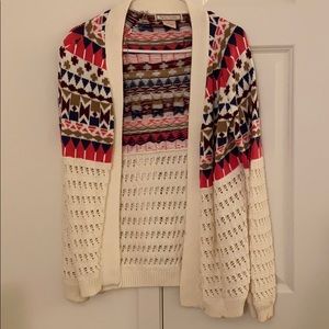 Aztec print cardigan